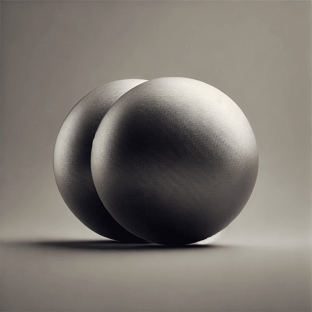 Abstract two-ball graphic